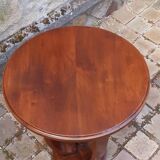 1930 Art Deco pedestal table in solid walnut