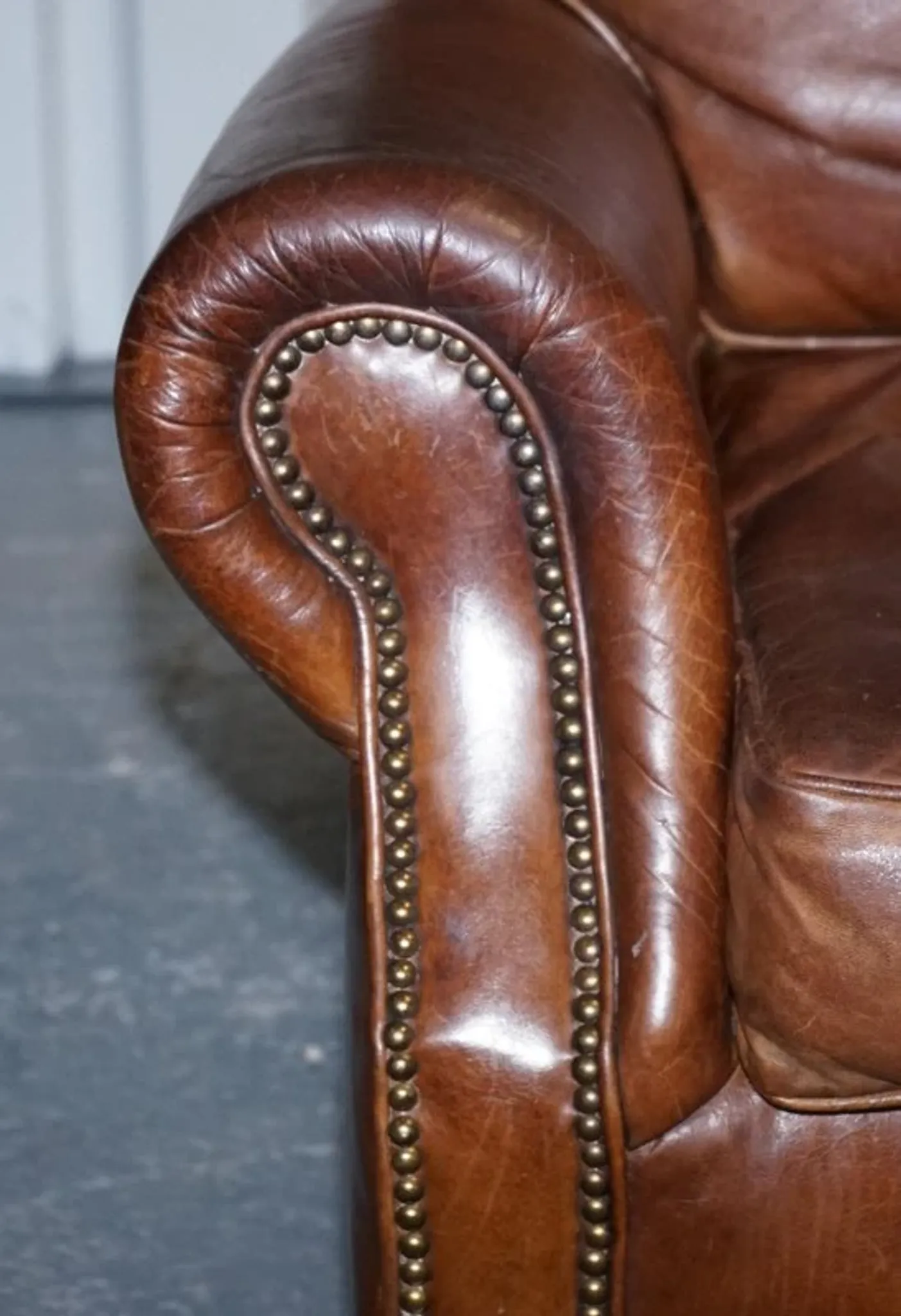 Balmoral 3-Seater Leather Sofa in Heritage Brown by Halo