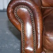 Balmoral 3-Seater Leather Sofa in Heritage Brown by Halo