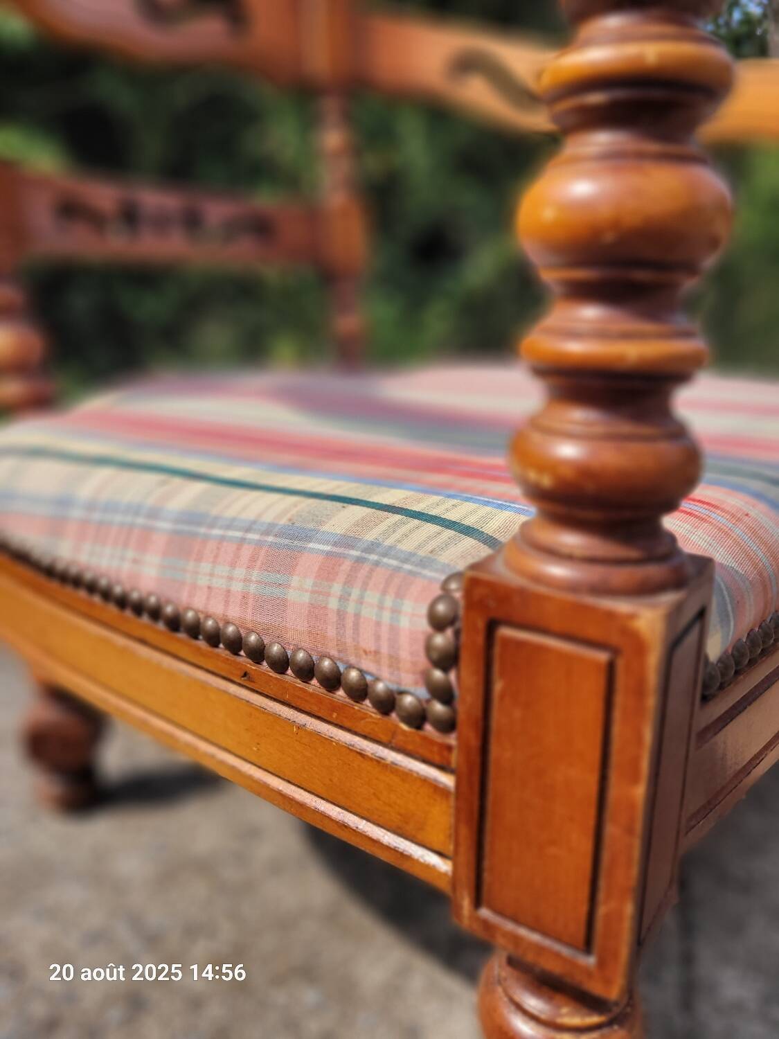 2 wooden armchairs by Giorgetti from the Gallery series from the 1970s.