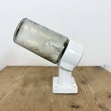 Vintage white porcelain wall light, 1960s