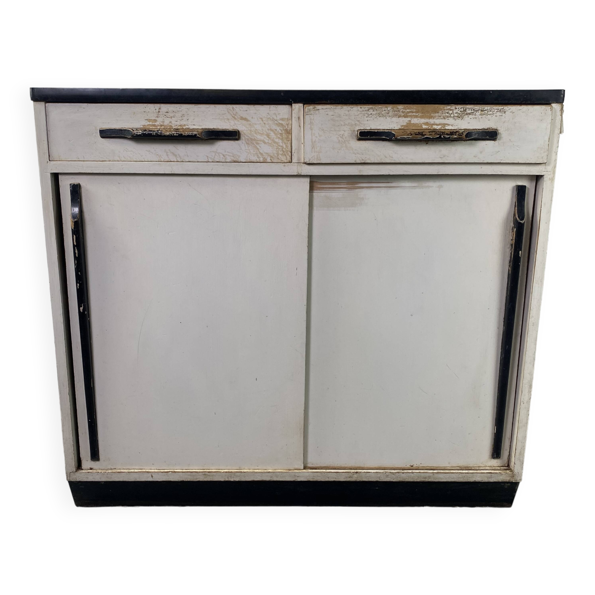 Kitchen sideboard in weathered Formica