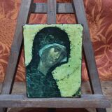 Set of 3 paintings reproduction of religious icons on wood
