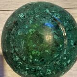Small salad bowl in genuine malachite