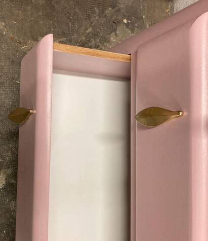 Vintage 1960 pink restored chest of drawers