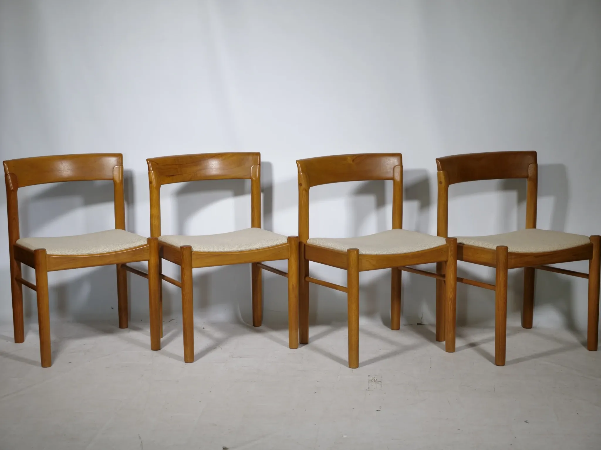 Danish Design Chairs in Teak by H.W. Klein for Bramin, Set of 4, 1960s
