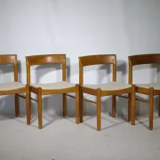 Danish Design Chairs in Teak by H.W. Klein for Bramin, Set of 4, 1960s