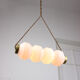 Mid-century opaline & brass pendant lamp