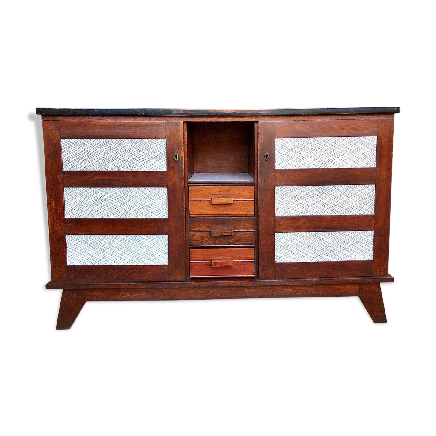 Modernist buffet "Reconstruction" of 1945 by René Gabriel: furniture of disaster victims