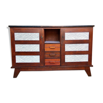 Buffet moderniste "Reconstruction" de 1945 par René Gabriel : mobilier de sinistrés