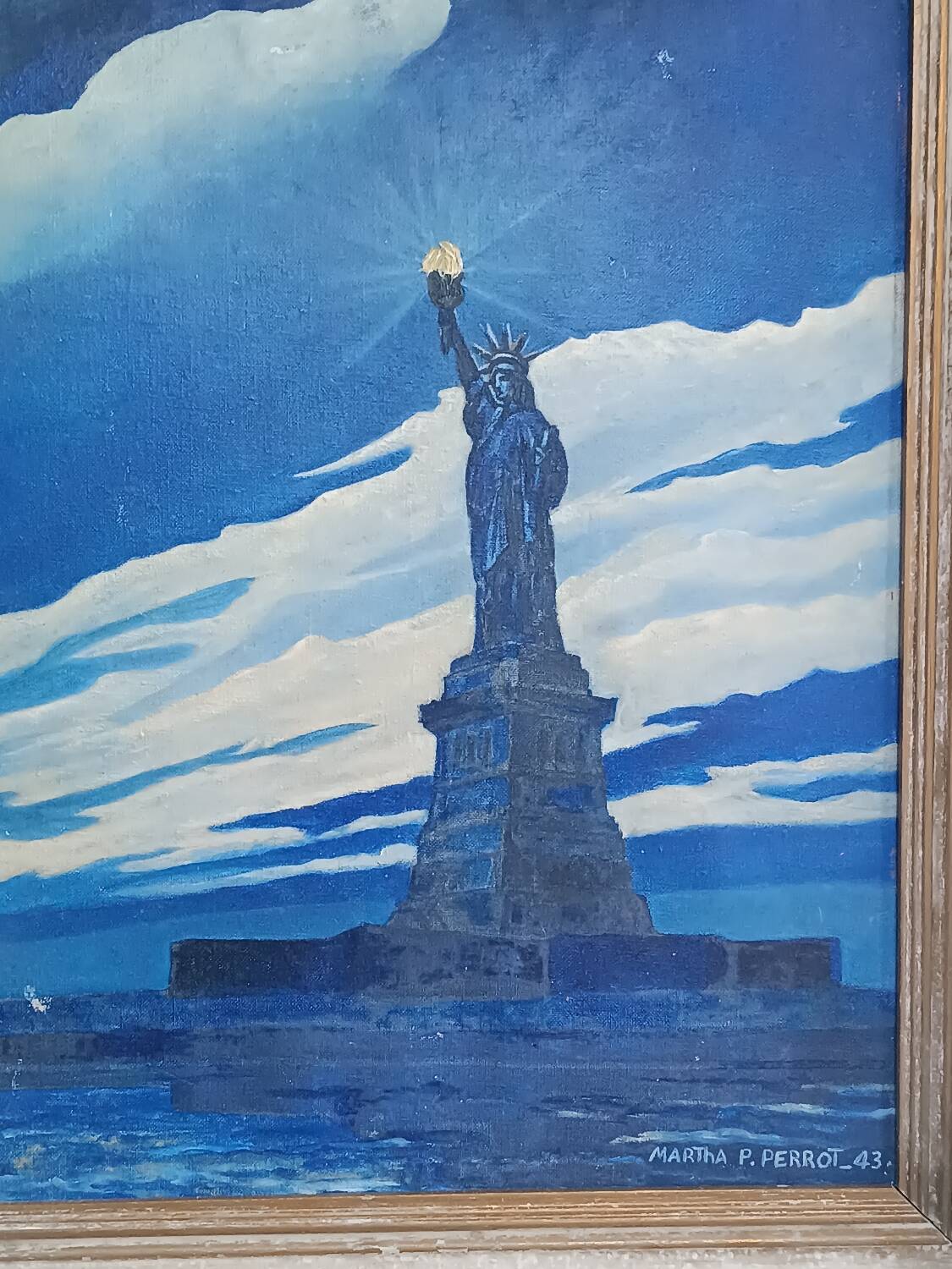 Oil painting of the Statue of Liberty, 1943