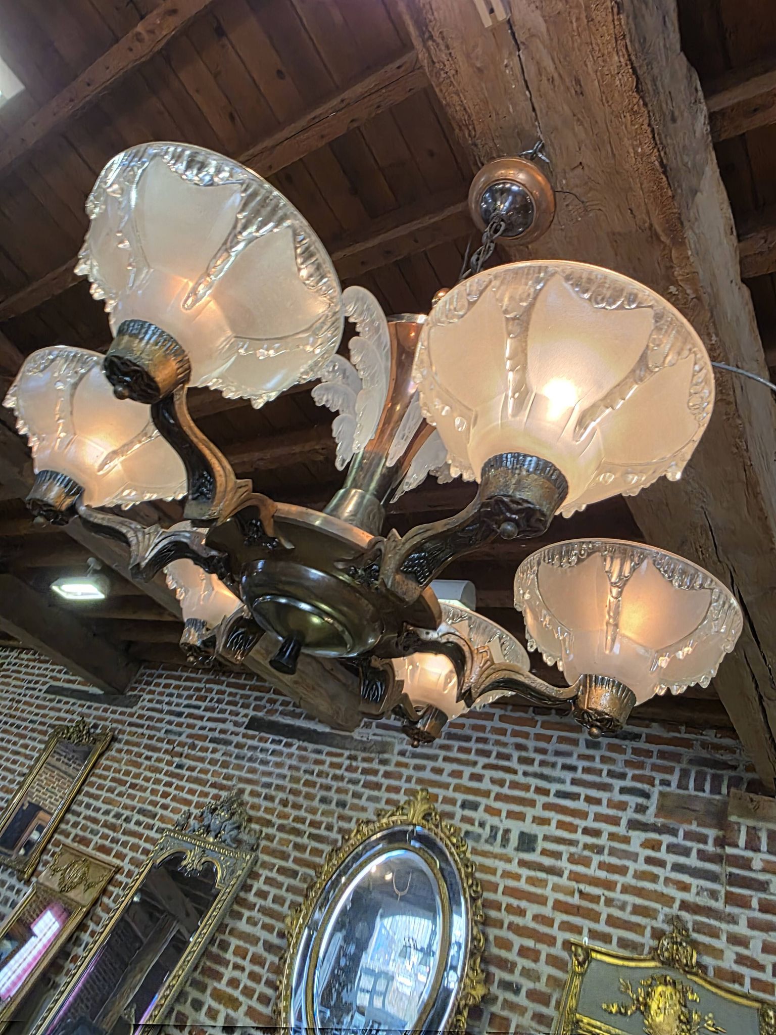 Ezan Art Deco 6-light chandelier