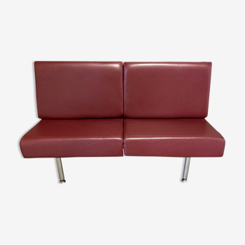 Scandinavian design leather and metal hanging sofa