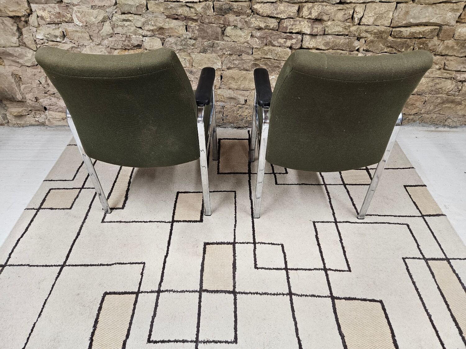 Paire de fauteuil vintage de bureau réunion