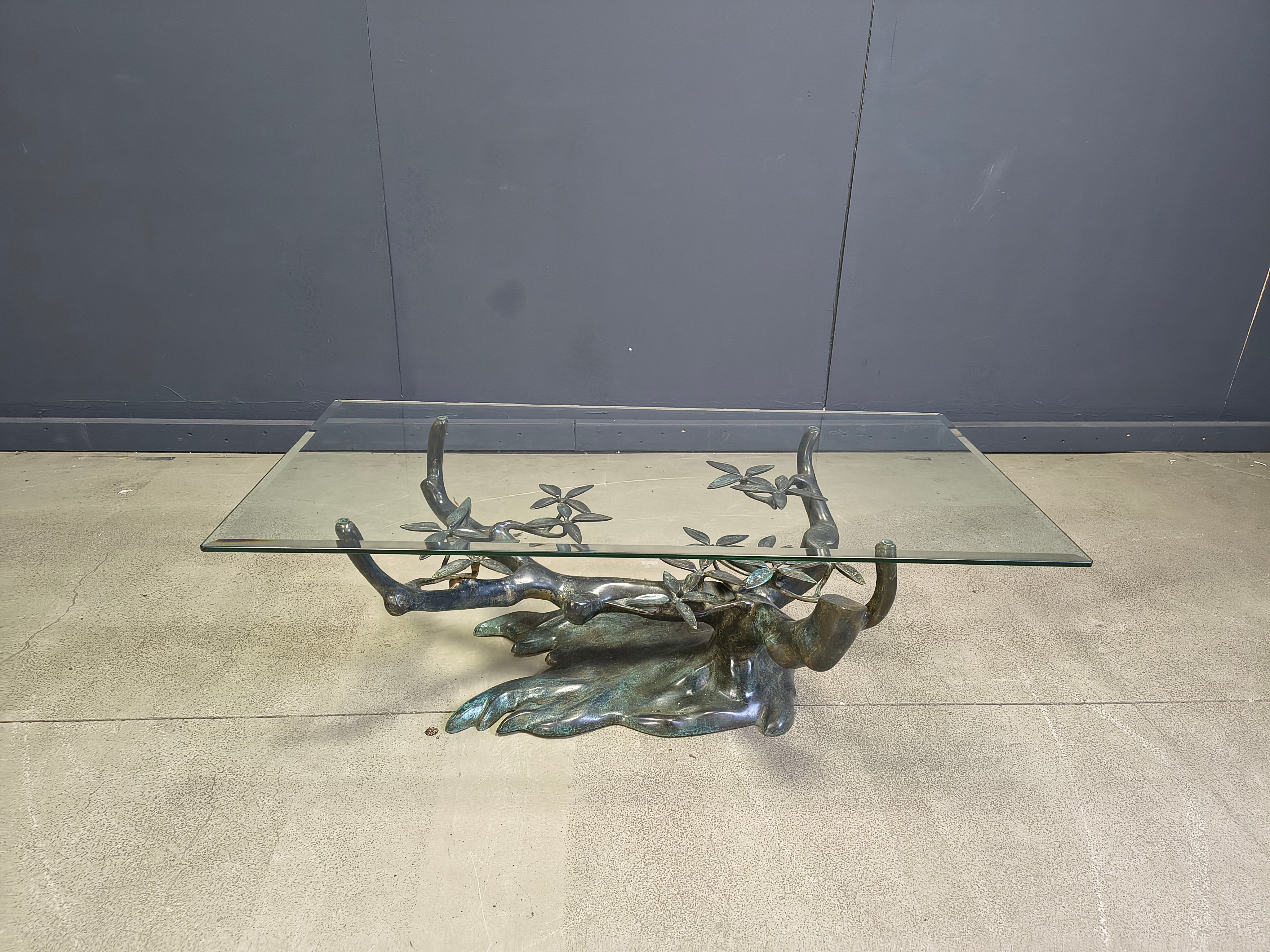 Vintage bonsai coffee table by Willy Daro, 1970s