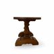 A small, rustic walnut wooden table, crafted from solid walnut wood, 1
