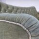 1960s, Danish 2-seater sofa, light green furniture velour, ash wood.