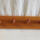 Wall-mounted coat rack in solid pine - 1970s/80s