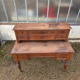 Solid oak desk with drawers