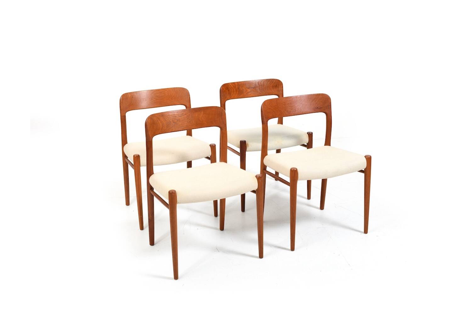 Set of Four Danish Dining Chairs by Niels Otto Møller Model No.75