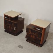 Pair of bedside tables by Jindrich Halabala for Up Zavody art deco 1950