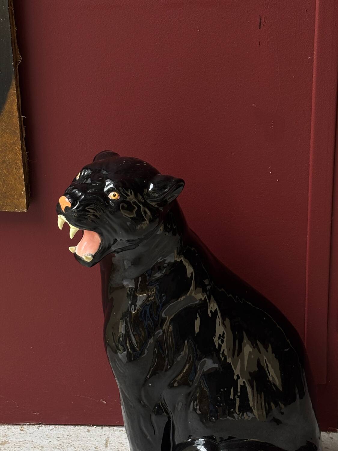 Black panther in terracotta, Italy 1970