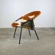 Chaise ballon en cuir 1950