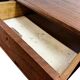 Vintage wooden shop counter on wheels