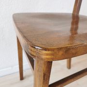 Vintage Wooden Dining Chair: Tyrolean Farmhouse Bistro, 1970s