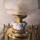 lampe  chrome or et verre gravé 1970 a 80  ,,32x19 ,, tres belle