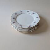 Set of 8 dinner plates – Digoin & Sarreguemines – Vintage floral design