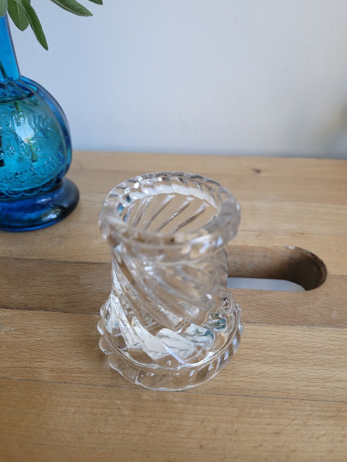 Small molded glass chandelier