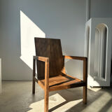 Armchair in natural wood (teak) minimalist design