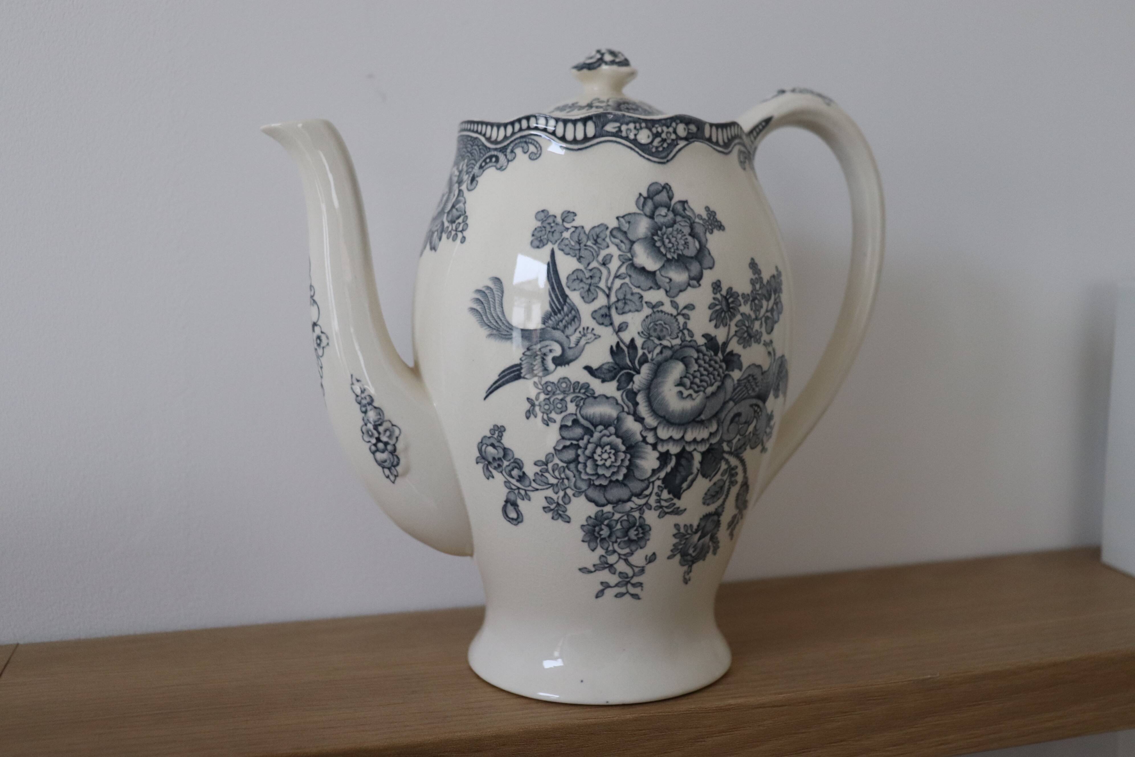 Service à café "Bristol" Crown Ducal, complet, Porcelaine anglaise de 1930