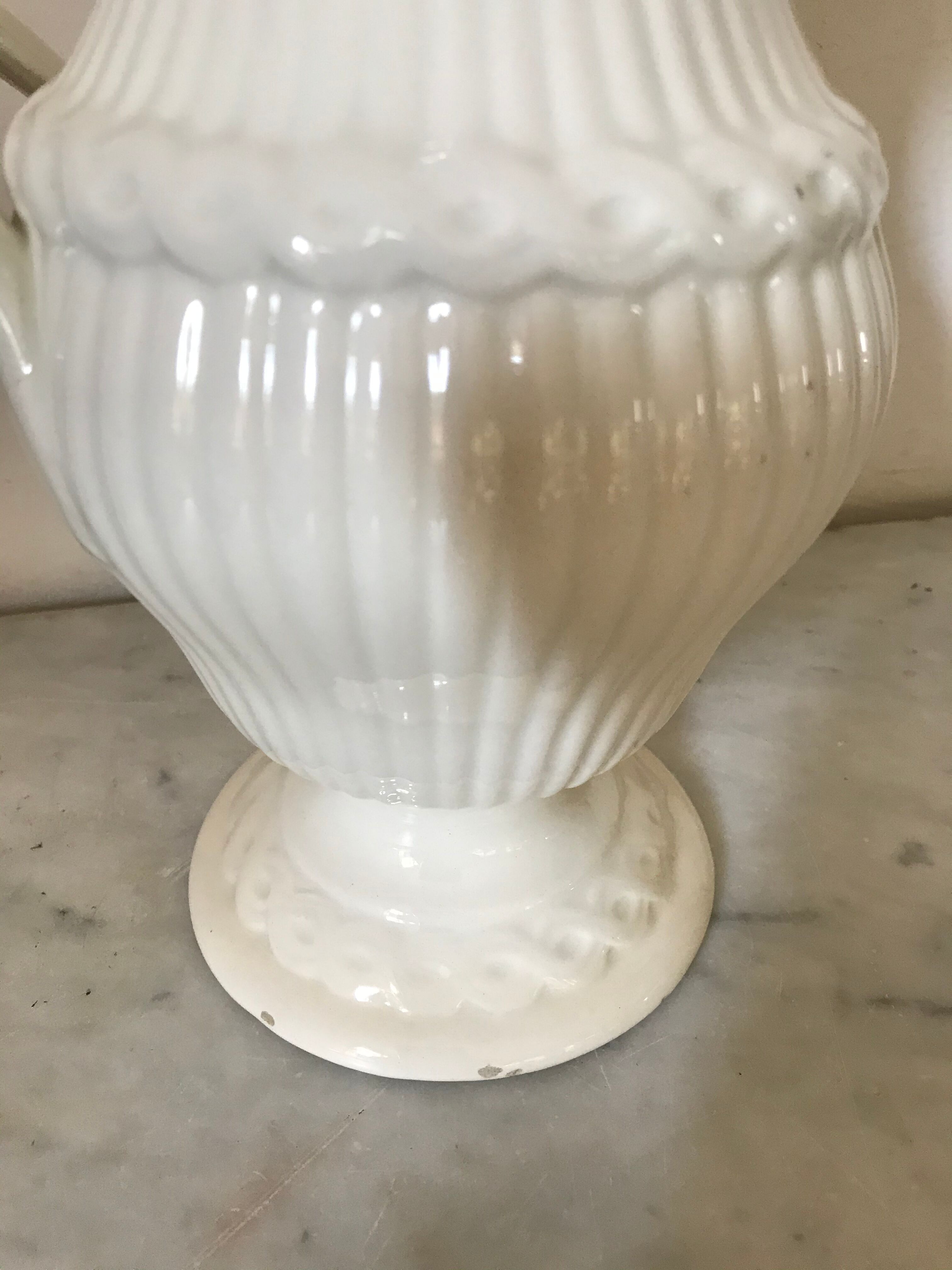 Gien enamel ceramic pitcher