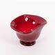 Art red glass bowl by Monica Bratt for Reijmyre Glasbruk, Sweden 1950’s