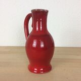 Red ceramic pitcher