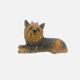 Ceramic Yorkshire Terrier lying down signed made in Italy