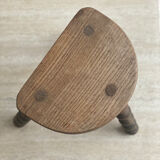 Small vintage wooden milking stool