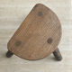 Small vintage wooden milking stool