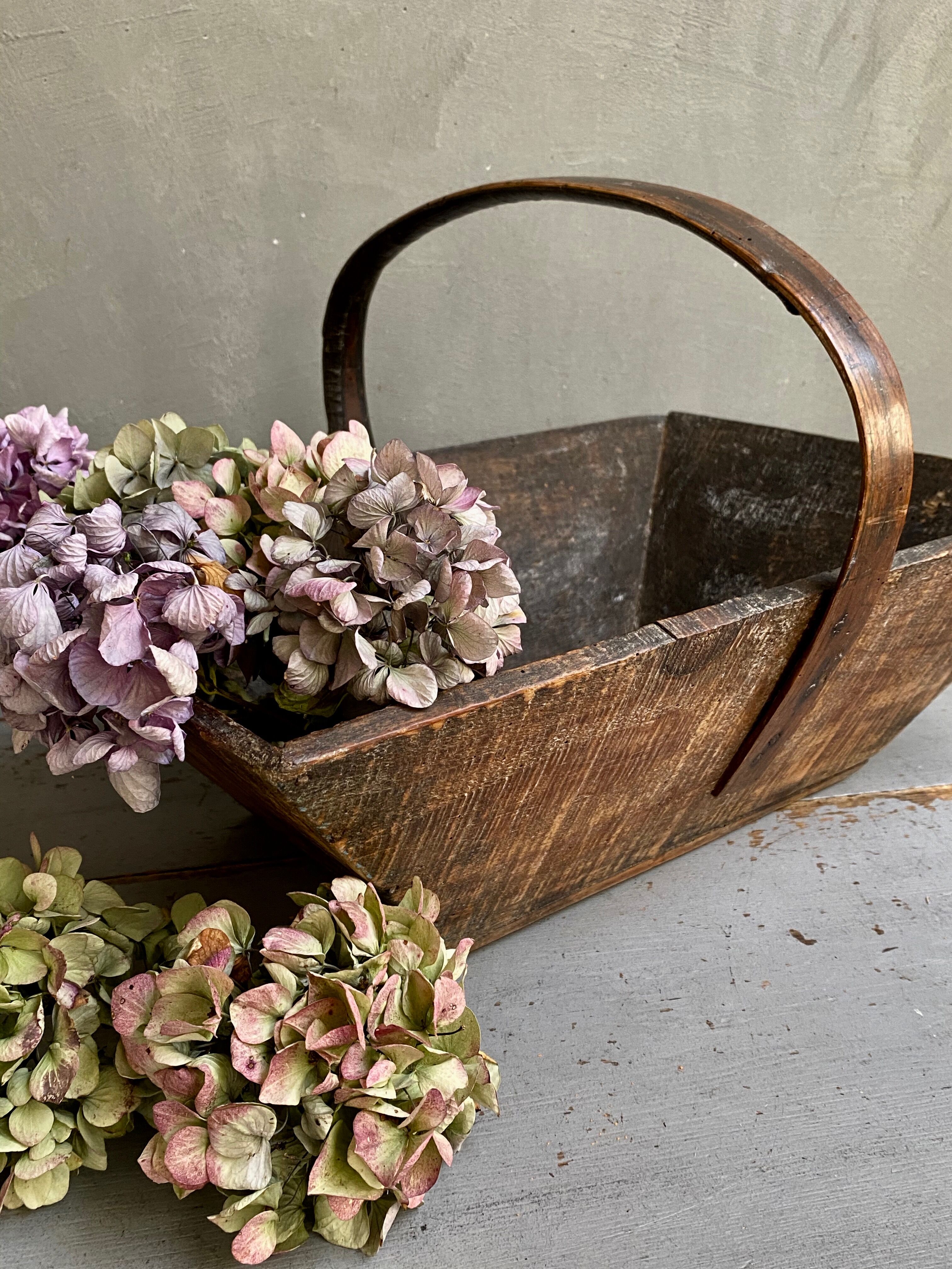 Wooden picking basket