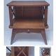 table chevet bois croisillons pieds compas vintage