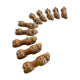 10 ceramic knife holders in the shape of a recumbent poodle