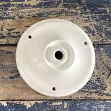 Set of three white opaline pendant lights