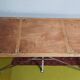 Large industrial table made of metal and beech.
