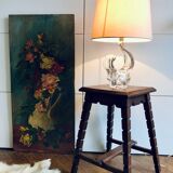 Mid-Century XX Oak Stool or Side Table