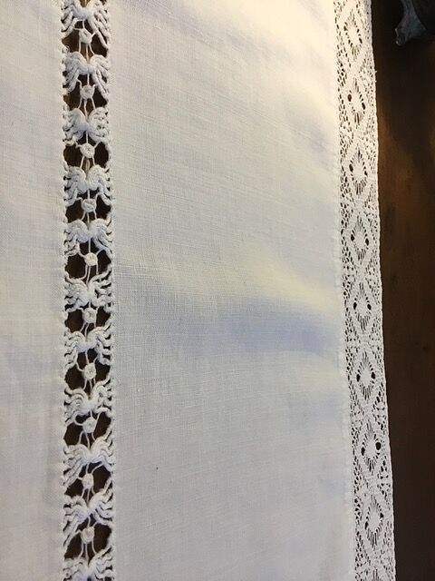 Old furniture top embroidery with spindle