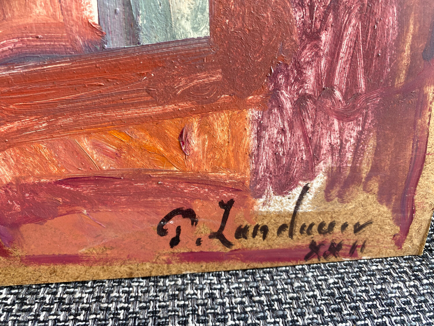 Portrait of a seated woman by Patrice Landauer