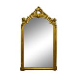 Wooden regency style mirror and gilded stucco 106x186cm