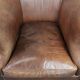 Cognac-coloured vintage cow leather club armchair in English style